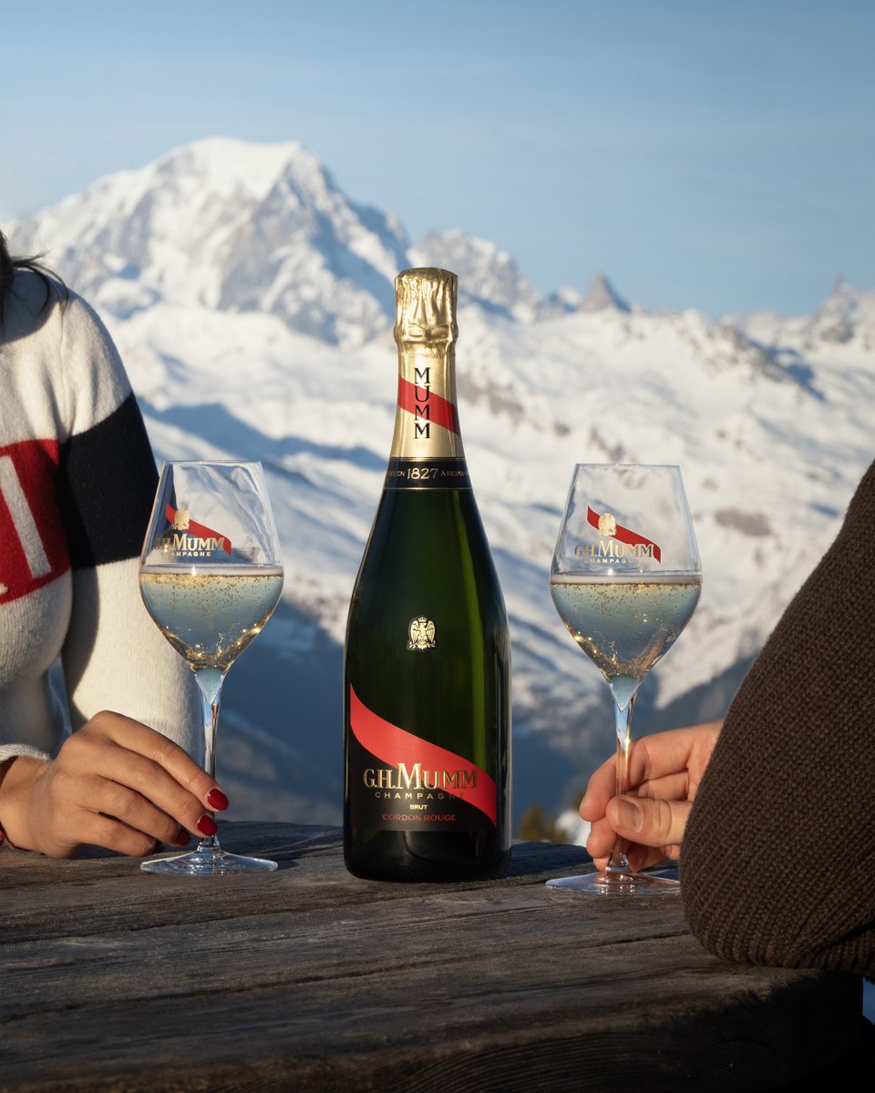 You, Me, Mumm Cordon Rouge and the mountains during a snowy day. A perfect blend of warmth and chill. Who would you share a glass with? #MaisonMumm #Winter #MummCordonRouge PLEASE DRINK RESPONSIBLY Please only share our posts with those who are of legal drinking age.