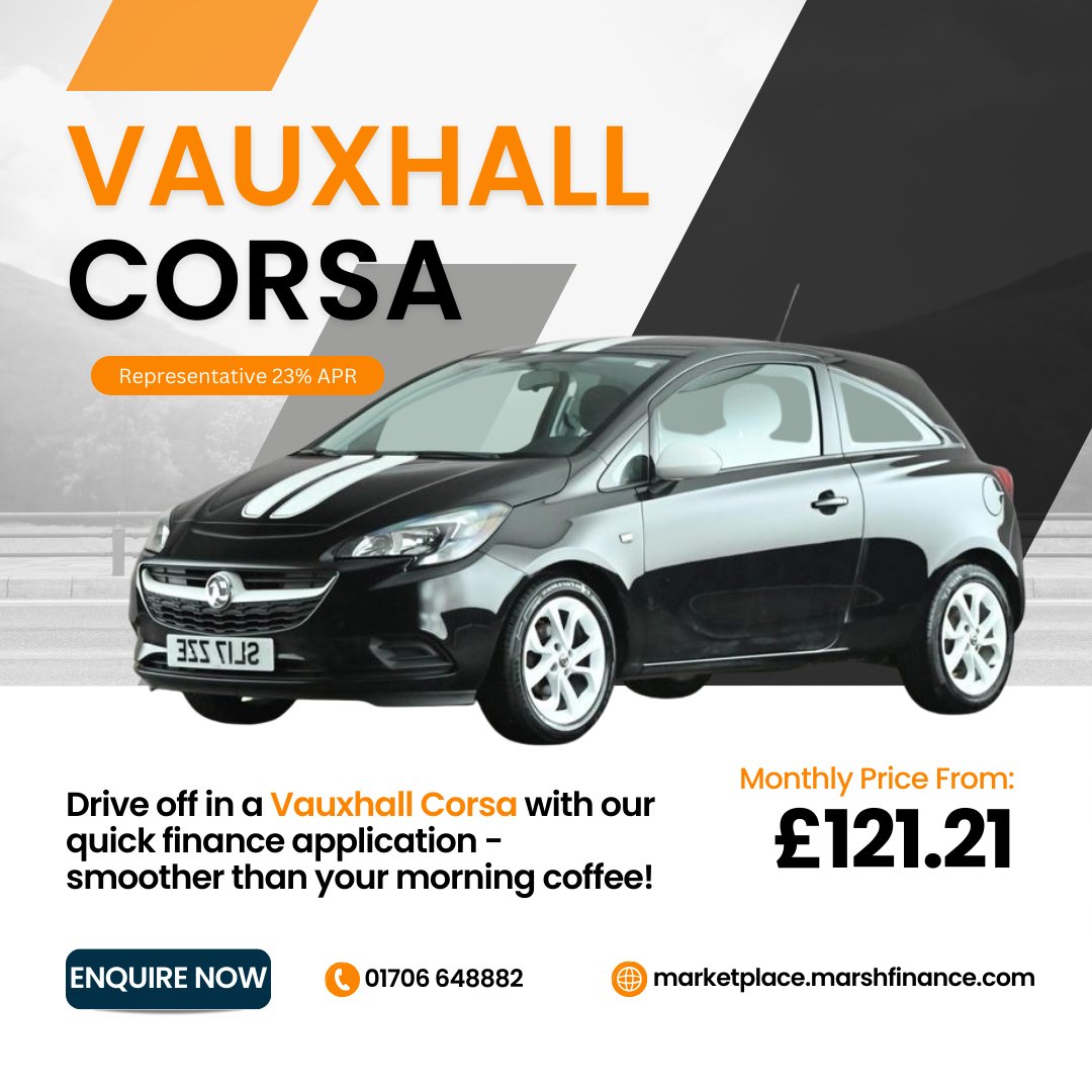 Get behind the wheel of a Vauxhall Corsa faster than you can say, 'More coffee, please!' Apply now eu1.hubs.ly/H07GTpp0 and hit the road in style.