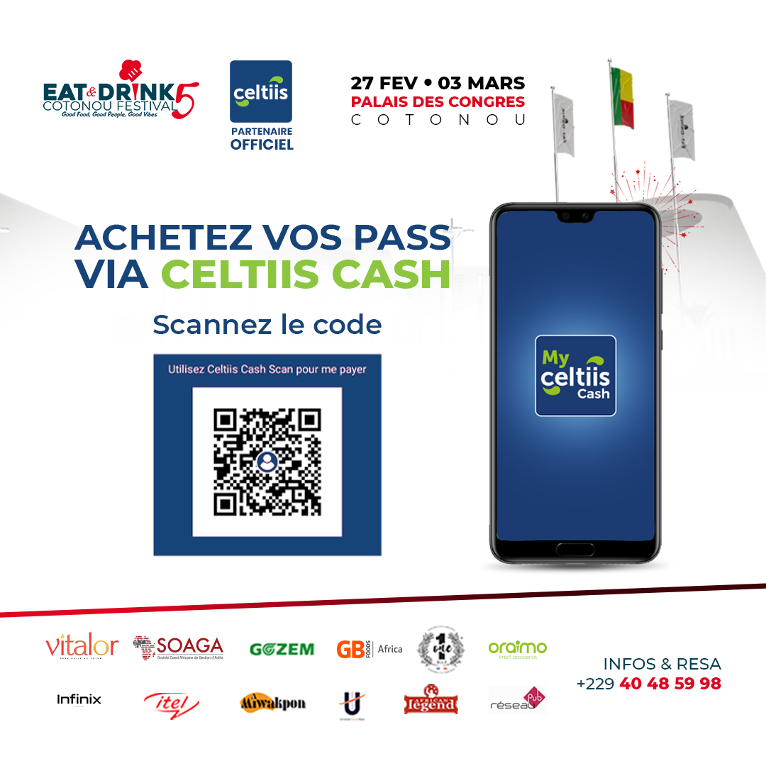 celtiisbj's tweet photo. Le festival @CotonouEat démarre Mardi prochain et tu n'as toujours pas ton pass d'entrée ?

Suis ces étapes et fais-toi livrer gratuitement😊 !

#BienvenueChezVous
#1erOpérateurGlobal
#wasexo https://t.co/f8EbG2D1AQ
