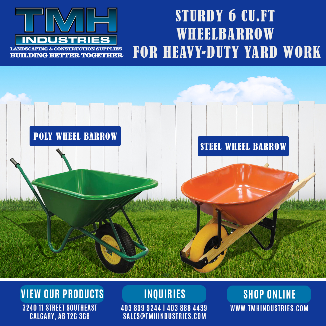 These wheel barrows feature smooth maneuverability and durable construction, making either option a great choice for your landscaping or construction needs.
#HeavyDutyHauling #LandscapingLifeMadeEasy #ConstructionCrewApproved #BuiltToLast ️#MoveMoreEffortLess #TMHIndustries