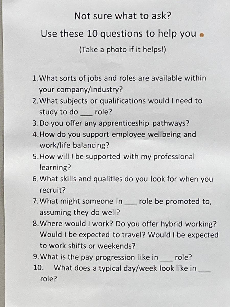 Today alongside @SCASJobs we visited @twsallthrough during their apprenticeship careers event. Thank you for inviting us to your beautiful school. Lots of productive conversations with the year 10 and 11 pupils. We loved the list of suggested questions to ask too!