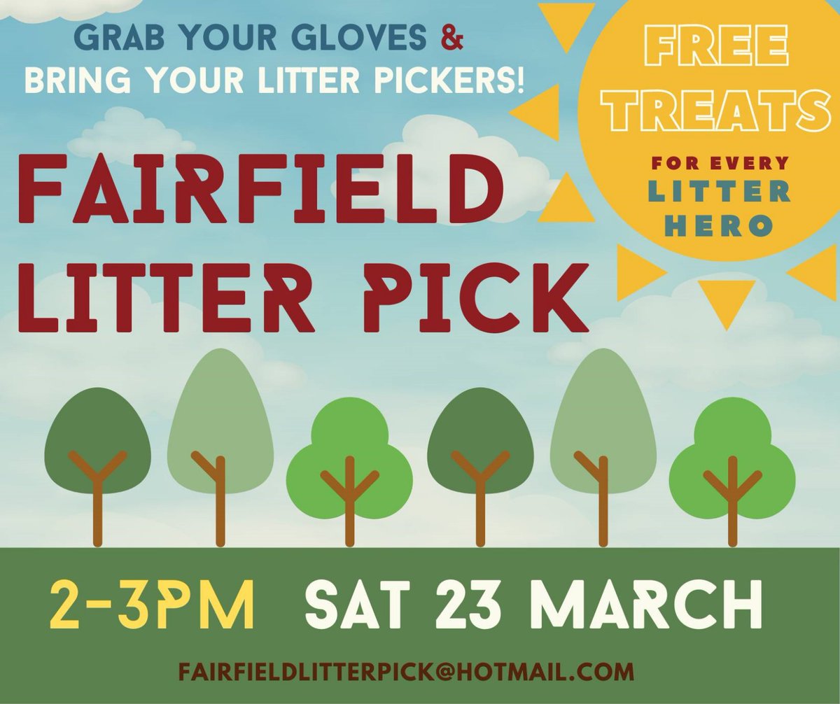 The Great British Spring Clean (15-31 March) is a great chance to help create a greener borough. If you'd like to litterpick in company & make a local difference, join us in Fairfield Park, 2-3pm on Saturday 23 March! #LoveWhereYouLive #Volunteer #GreenerKingston #GBSpringClean