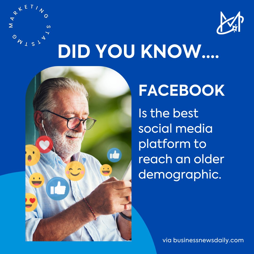 Trying to reach a senior audience? Facebook should be on your target 🎯 social media platform list. #themauldingroup #tmg #seniormarketing #seniorlivingmarketing