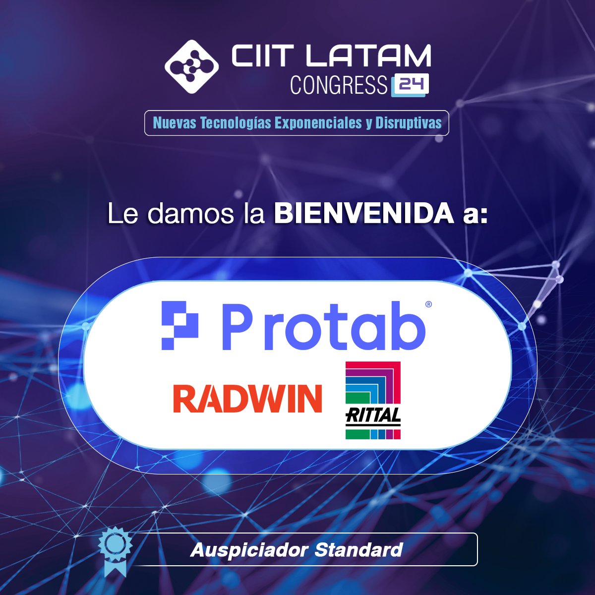 CiitPeru's tweet photo. ¡Le damos la bienvenida a Protab como Auspiciador Standard del CIIT Latam Congress 2024! 💥

👩‍💻 ¡Sé un Auspiciador para el #CIITLatam24! https://t.co/gqEayP4HgY

📧Más información: info@ciitperu.com
📲 Llámanos al +51 988 361 503 / +51 937 529 282
🌐 https://t.co/Ts2r6UvK1h https://t.co/gj4P5WXQUC