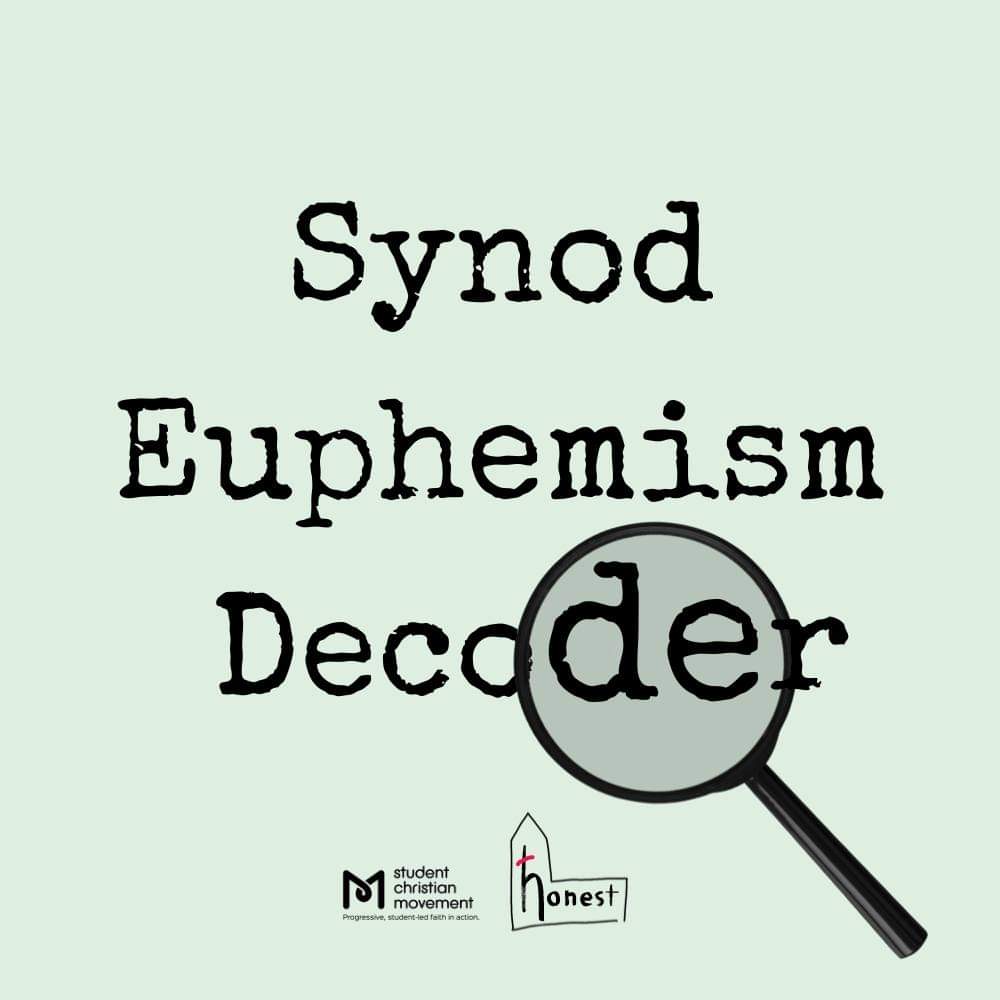 If you're attending #Synod over the next few days, our euphemism decoder will help you say what you really mean when discussing the lives and loves of our LGBTQ+ siblings!