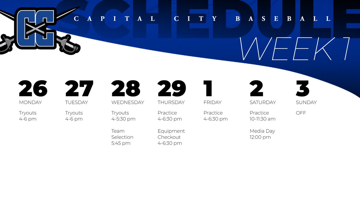 Week 1 starts on Monday! #gocavsgo