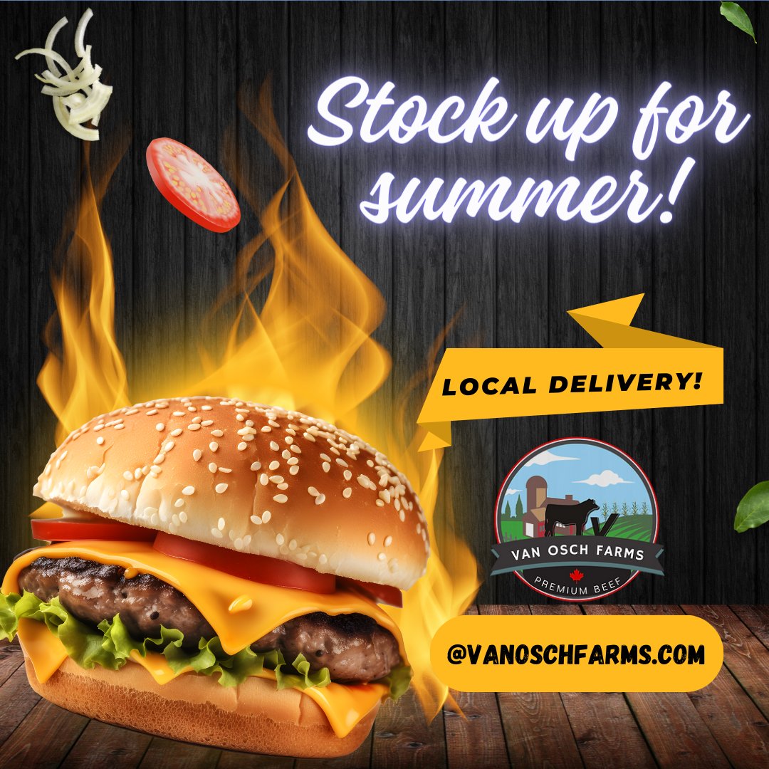 It's time to start stocking up for summer! Grilled burgers are always a hit. Dinner....cookouts...lunch...you get the idea. We're hard-core grillers, you'll find us at the BBQ all year long! #premiumbeef #cornfed #vanoschfarm #ontariofarmer #familyfarm #sustainability