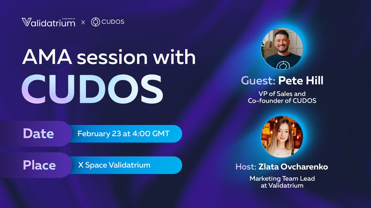 SmithGrandee's tweet photo. I really enjoyed attending the #CUDOS, #validatrium AMA session as much as they enjoyed putting it together🙂

Did you miss the #AMA session, not to be worried the audio recording is available right here, enjoy! 🚀 👇

https://t.co/QLVVeJsh3K

@CUDOS_ https://t.co/FaCiKS53Ri