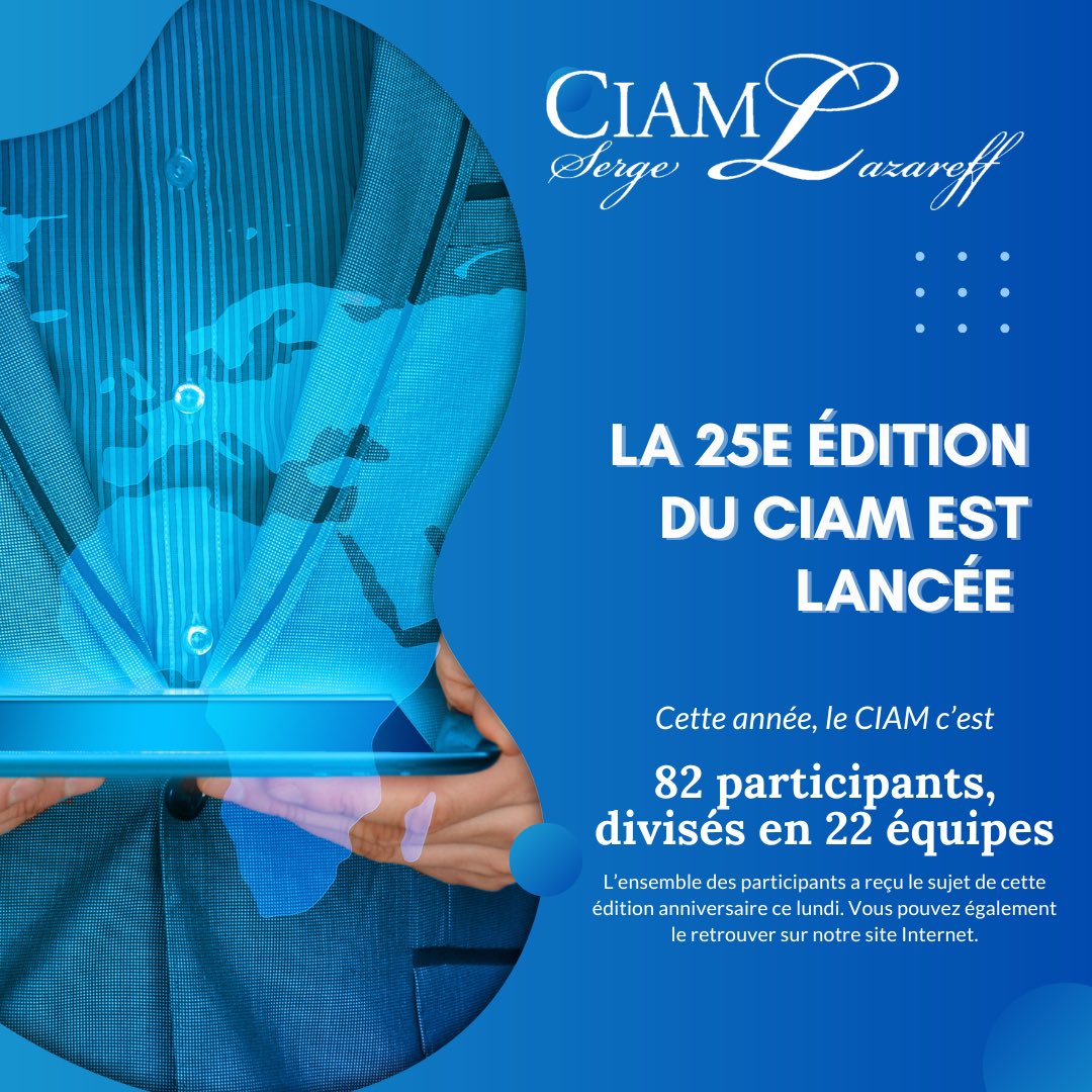 CiamSLazareff's tweet photo. ✨ La 25e édition est lancée ! ✨

Les équipes travaillent déjà d’arrache-pied sur le sujet de cette édition anniversaire qui leur donnera à n’en pas douter quelques sueurs froides ! 🧠

Bon courage à tous les participants ! 📚

Verdict du 27 au 30 mai à la @Faculte_DSP_UM ! 🏆 https://t.co/BakRHPRrVr