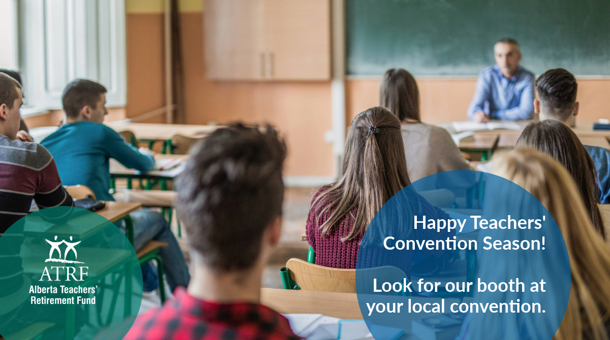 ATRFPension's tweet photo. We're excited to connect with teachers during teachers' conventions. Please stop by the ATRF booth to learn more about your pension. #ATRF #TeachersConventions https://t.co/SaqDsifcL2