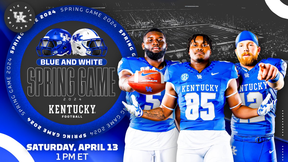 The Blue-White Spring Game will return to Kroger Field on Saturday, April 13. #GoBigBlue 

📰🔗tinyurl.com/4r7vbstz