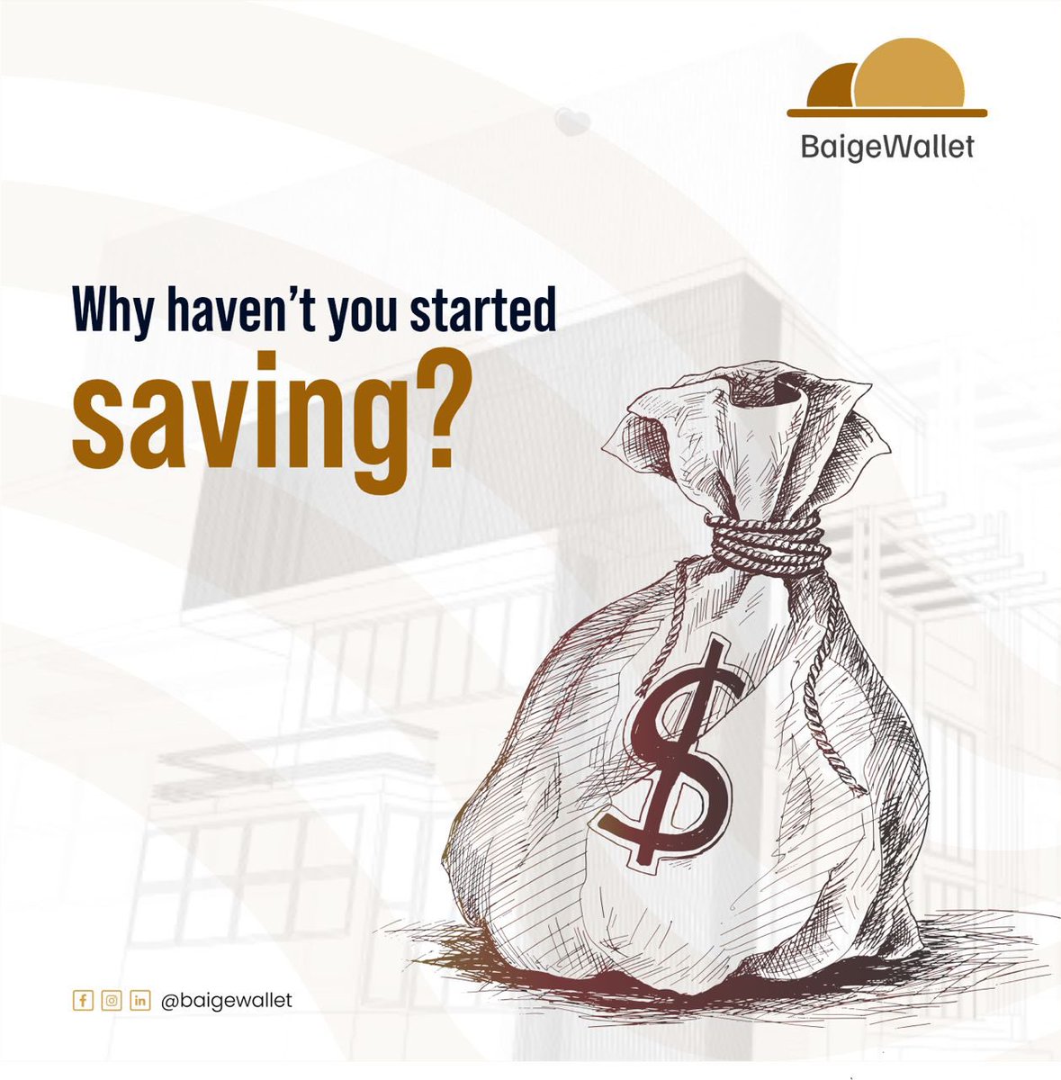 Why haven’t you started saving? 🤔

Tell us in the comment section 🤗

#baigewallet #investment #savings #savingtips #savingmoney