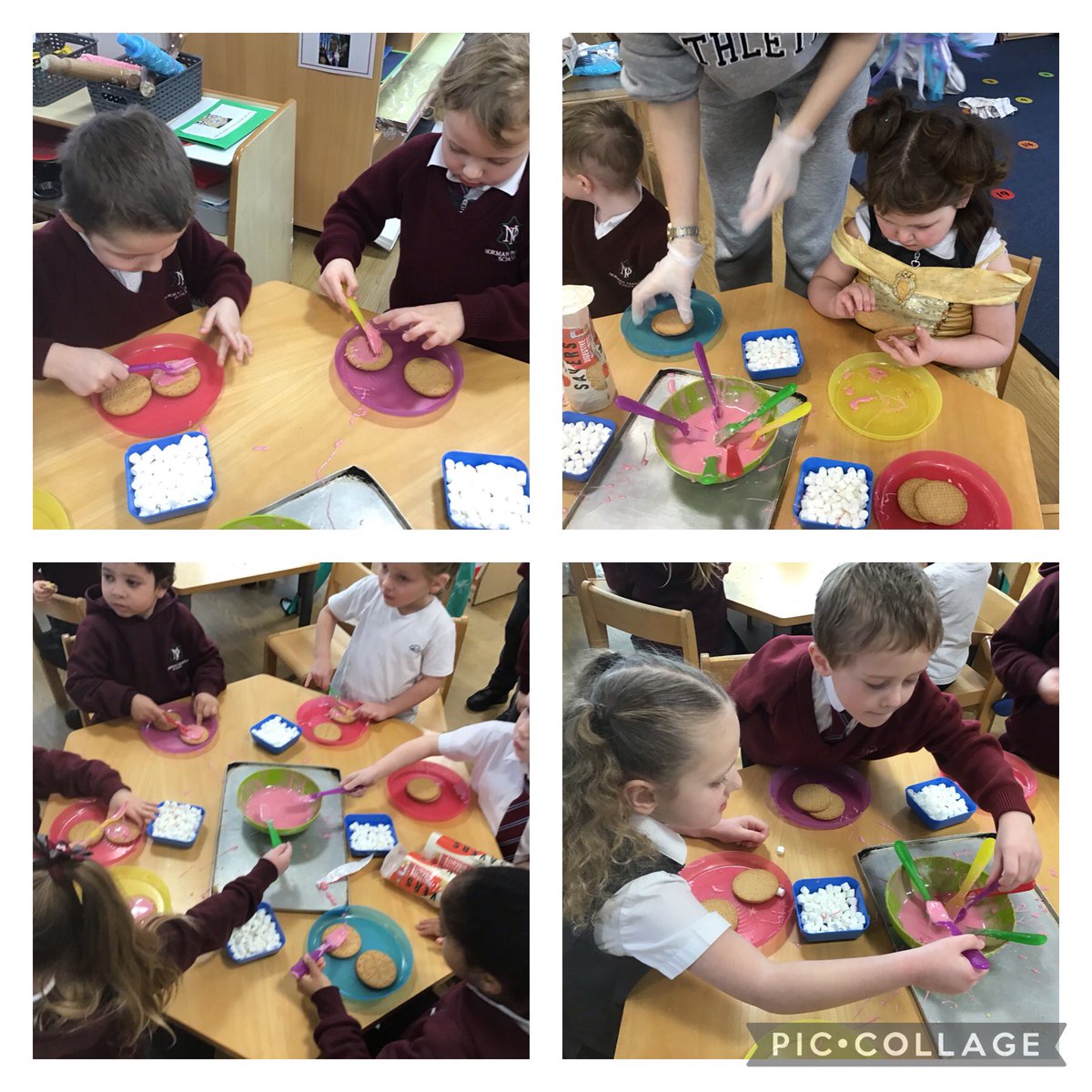 NormanPannellR's tweet photo. This week, we made teeth biscuits to link with our learning from our Dental Health Workshop. We used icing and marshmallows to make the gums and teeth! We counted how many teeth we had added to our smile. π π¦· πͺ₯
#NPPSEarlyYears #NPPSScience #NPPSDT https://t.co/RhgvOurcrO