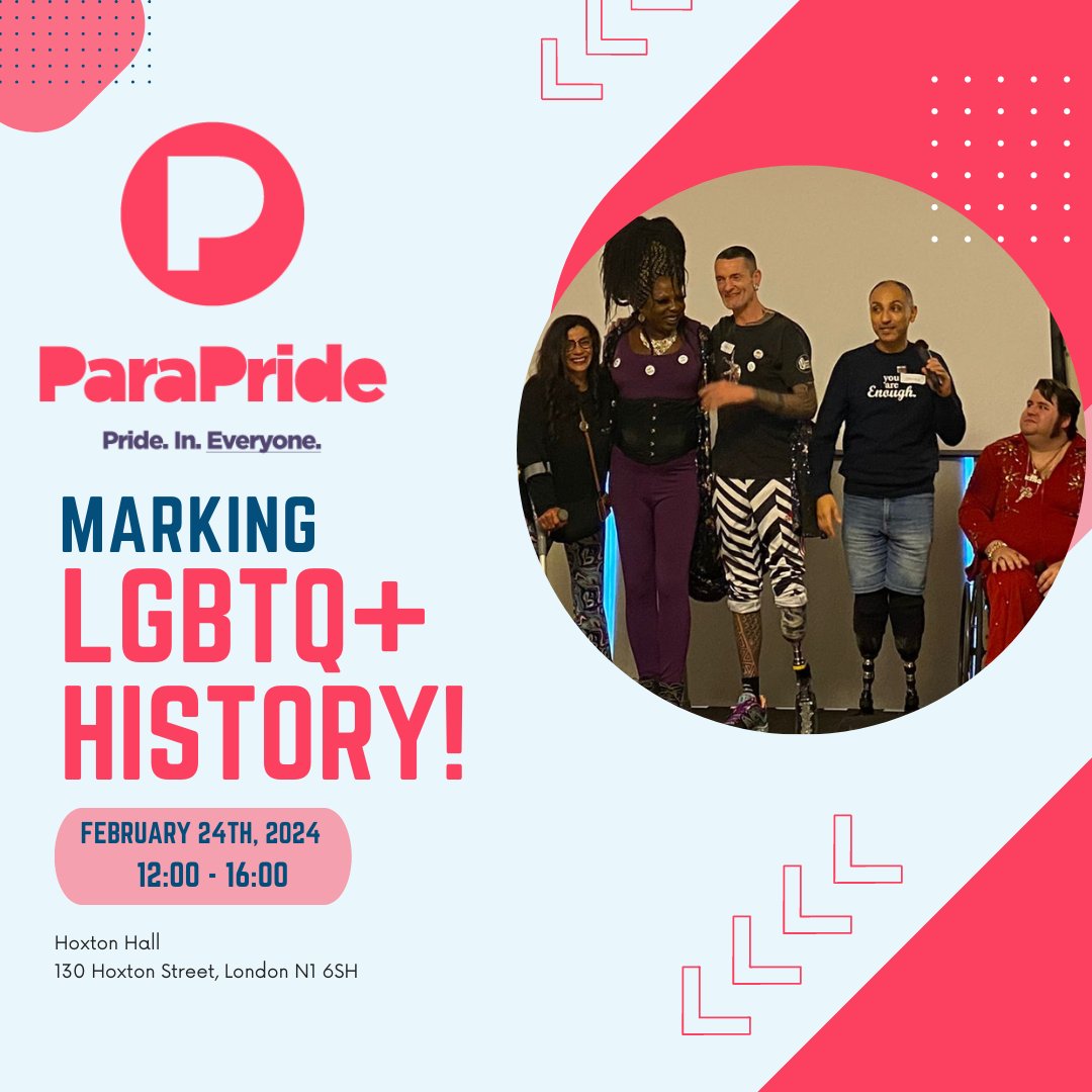 🏳‍🌈Join @ParaPride to celebrate LGBTQ+ History Month 2024 🎉Featuring comedy, drag, acrobatics, poetry, burlesque, DJs, plus a panel discussion and a community networking area. 📅 Saturday 24 February 12-5pm 📍Hoxton Hall, 130 Hoxton Street Book here: orlo.uk/2OmJC