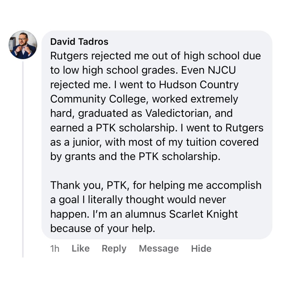 PHITHETAKAPPA's tweet image. PTK members have access to more than $246 million in #TransferScholarships from over 850 four-year colleges and universities. Make sure to keep your PTK Connect profile updated and opt into recruiter communications. #IamPTK