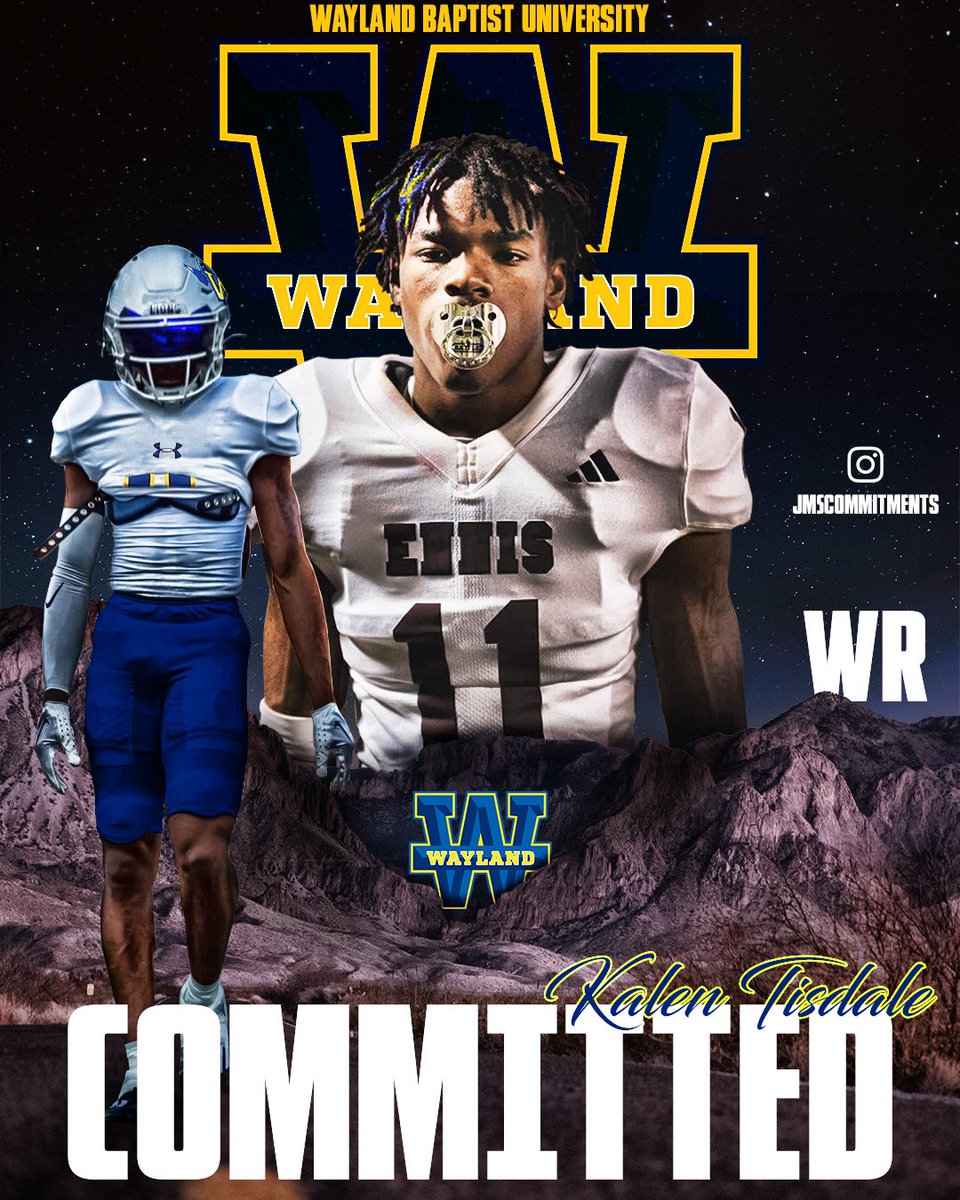 ALL GLORY TO GOD🙏🏾Blessed to say I’m 1000% committed to Wayland Baptist University 

<a href="/WBUFootball/">WBU Football</a> <a href="/MarcosHinojosWB/">🏈 Marcos Hinojos 🏈</a> <a href="/nickquinterowbu/">Nick Quintero</a> @EnnisFootball