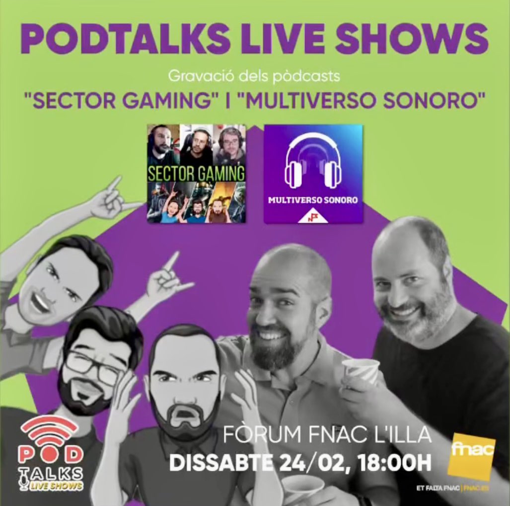 ⭕️⭕️ IMPORTANTE ⭕️⭕️
¡Recordad, mañana sábado día 24/02/24 de 18 a 20h estaremos en directo junto a los compañeros de <a href="/SectorGamingTV/">Sector Gaming 🕹🎮 Podcast</a> en <a href="/Fnac_CAT/">Fnac CAT</a> de Illa Diagonal!
No os perdáis el directo LA GALA DE LOS MONETES DE ORO con la mejores películas y series del 2023
<a href="/EsPodtalks/">Podtalks_es</a>