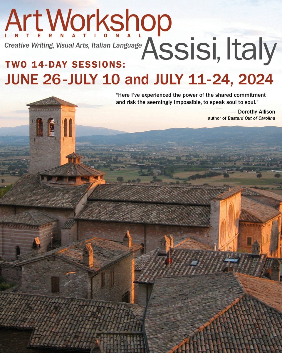ArtWorkshopIntl's tweet photo. Take a creative workshop this summer in Assisi, Italy.
https://t.co/pSvl4zvWx2 
#assisi #umbria #italy #travel #creativewriting #instatravel #learnitalian #lgbttravel #playwriting #gaytravel #drawingworkshop #artworkshop #writingworkshop #memoir #arthistory #artworkshopintl https://t.co/owjxUsaiZB