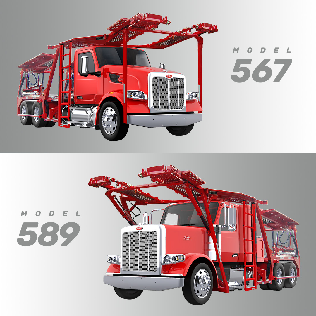 Introducing our latest for the car carrier market: the Model 567 UltraLow Roof Day Cab and Model 589 UltraLow Roof 58' Sleeper! 

Read more: bit.ly/CarCarriers 

#Peterbilt #PeterbiltTrucks #ClassPays #CarCarrier #Model567 #Model589