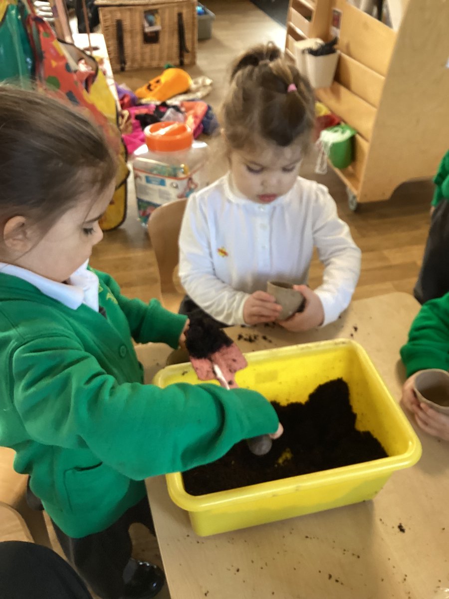BVPSNursery's tweet photo. We have been planting our beans just like Jasper in Jasper’s beanstalk. We are going to watch it grow over the next few weeks and document it in our bean diary #bvpseyfs #bvpsscience https://t.co/cbFnjrQhLZ