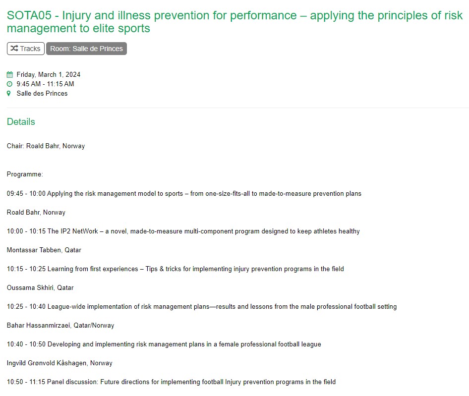 ALERT! Join our ASPREV team, the Aspetar Injury & Illness Prevention Program (ASPREV), as Senior Researcher: eipb.fa.em2.oraclecloud.com/hcmUI/Candidat…. Unique opportunity to work with us to keep elite athletes healthy. Meet us in Monaco: aimgroup.eventsair.com/QuickEventWebs…