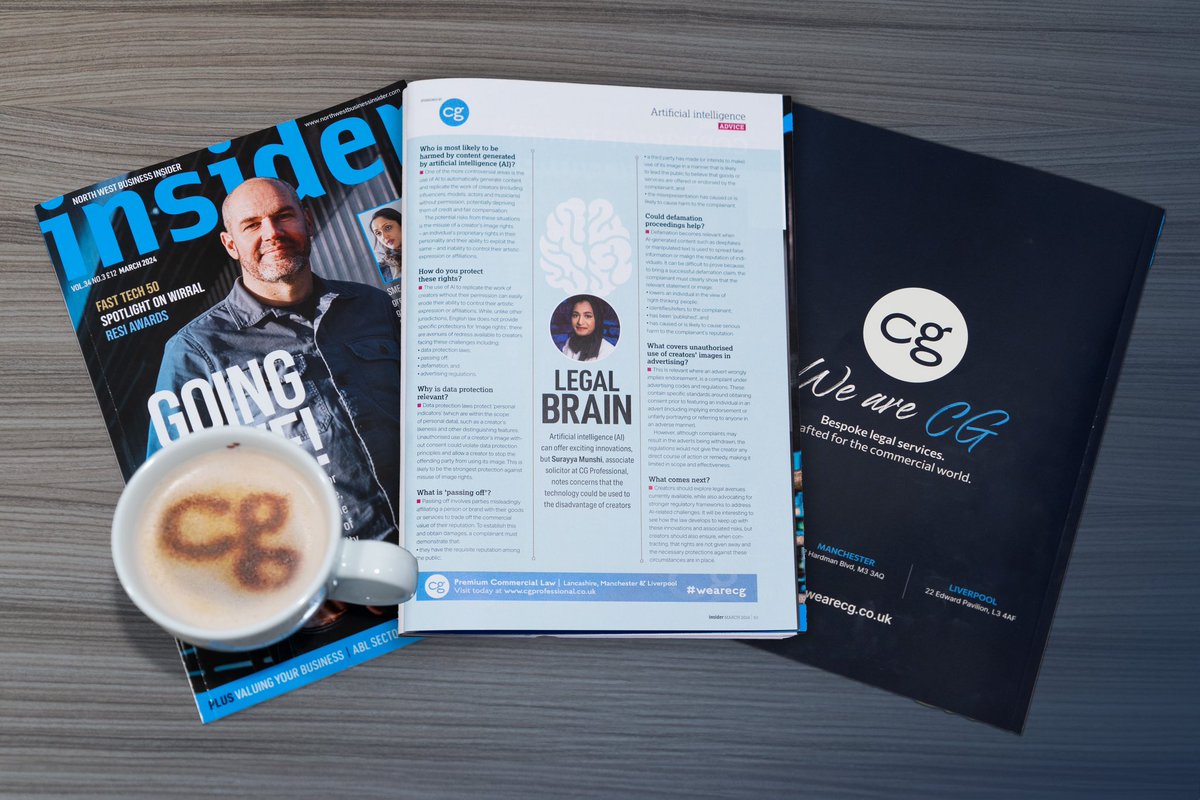 The new Insider Media magazine has landed, with CG on the back page and our very own Surayya Munshi on the inside with the latest edition of #LegalBrain. 

#WeAareCG