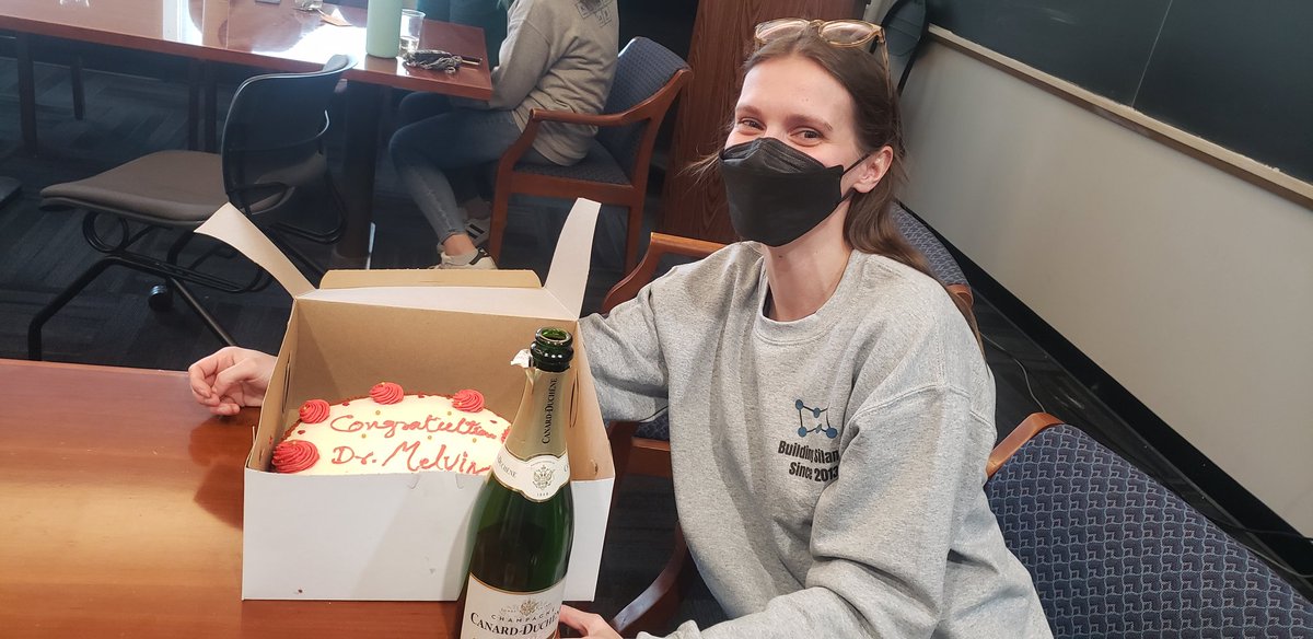 Klausen Group (@klausen_group) on Twitter photo Champagne toast to celebrate Dr. Melvin's (<a href="/soph_melvin/">Sophie Melvin, Ph.D.</a>) recent defense, also showing off our new sweatshirts! #silanestyle Champagne toast to celebrate Dr. Melvin's (<a href="/soph_melvin/">Sophie Melvin, Ph.D.</a>) recent defense, also showing off our new sweatshirts! #silanestyle