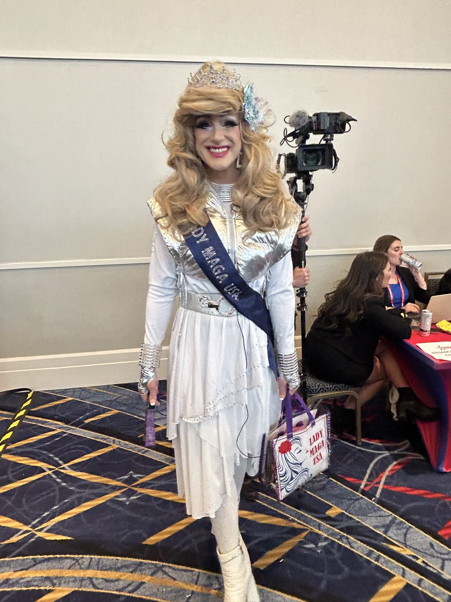 Covering CPAC (Conservative Political Action Conference) for @WashBlade today. Lady Maga told me she is here “to combat the radical LGBTQ agenda from transing children just because they like makeup.”