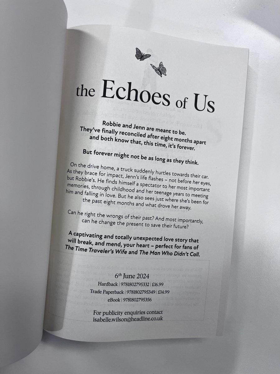 Exciting delivery at @MtLeopardPress towers today - glorious new proofs of @EmmaSteele85 's debut are in! 

If you're in Emma and Dexter withdrawal, let me introduce your new favourite Edinburgh-set love story, THE ECHOES OF US.

Authors, raise a hand if you'd like a copy! 👋🦋