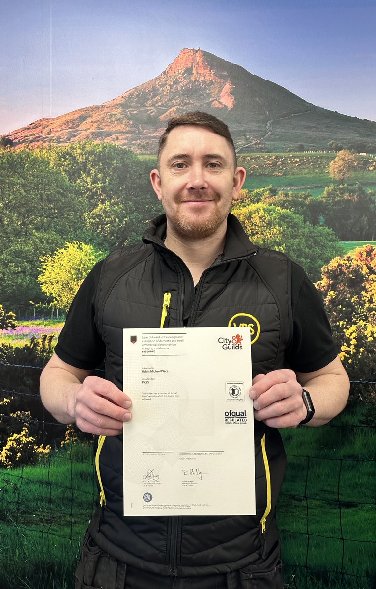 VisionBuilding3's tweet photo. ๐๐ Our very own Rob just completed his Level 3 award in EV Charging Installation with PASS Stockton! ๐ Now fully qualified, he's ready to handle electric vehicle charging installations with expertise. ๐๐ก #EVCharging #QualificationAchieved https://t.co/eHt4z8Y3OD