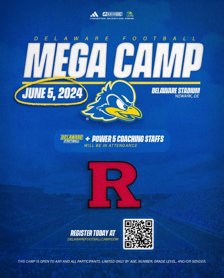 Excited to have Rutgers as our first P5 program confirmed in the 302 on June 5th. 🏈 Registration 🔗: bit.ly/49Kzn9x