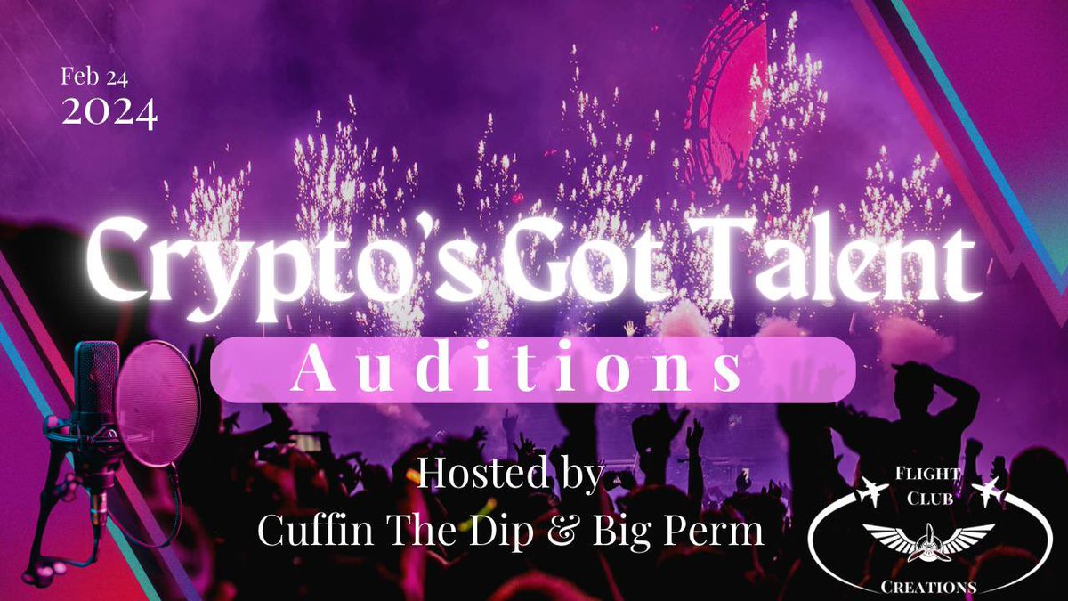 Grind_Time84's tweet photo. 🎤Live Performances
👩⚖️Live Judges
💰Big Prizes!
Crypto’s Got Talent 2 #CGT2 is coming to a screen near you. Come thru & watch as contestants compete for a chance at $9k!
Have a talent to showcase, there are still spots to sign up!
https://t.co/JsSeREtfQc https://t.co/NvA35Sjpct