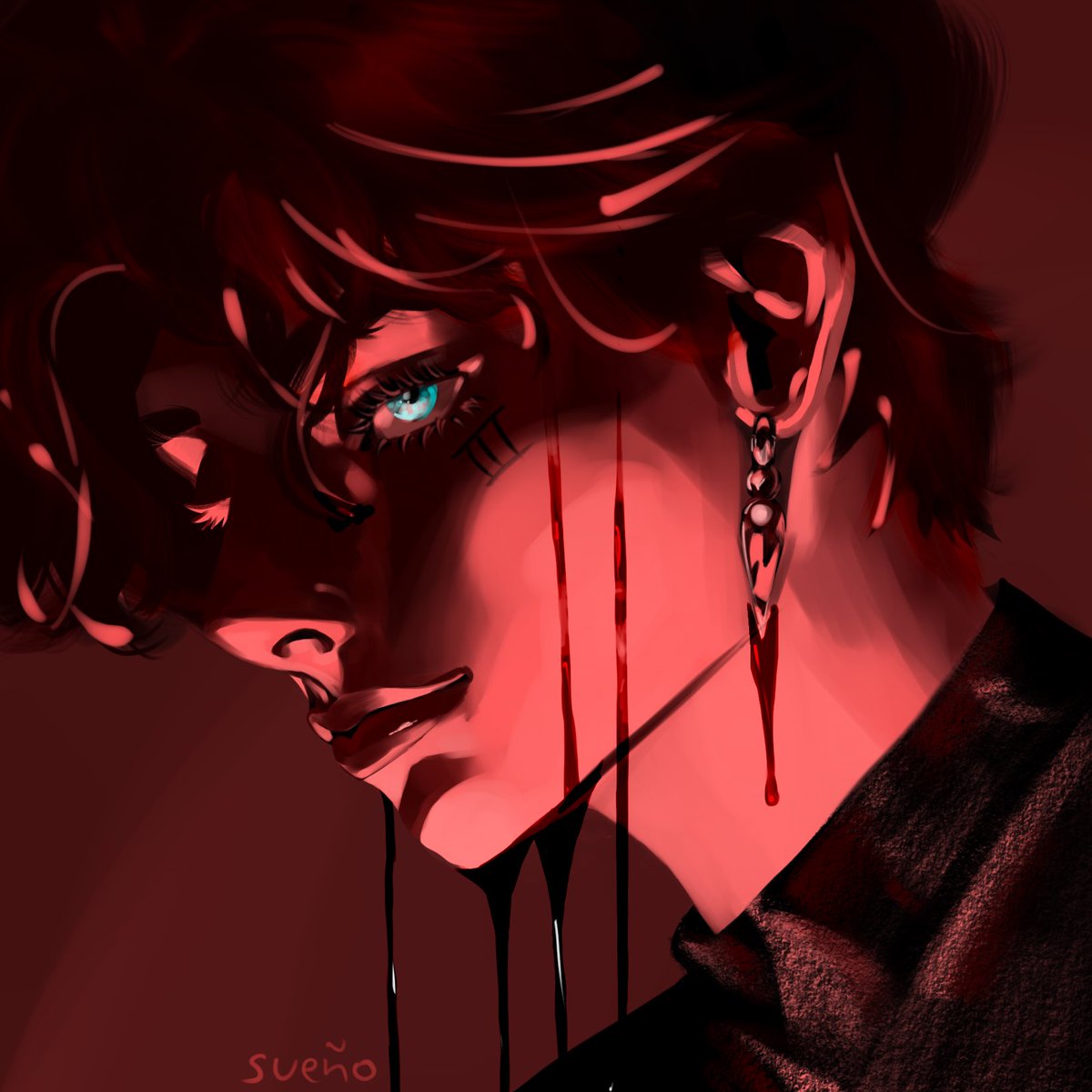 mibknjam's tweet photo. “The Devil is in the mirror, he’s staring right over me” #aftgfanart #art #allforthegame #nathanielwesninski https://t.co/BoBFZJWLRR