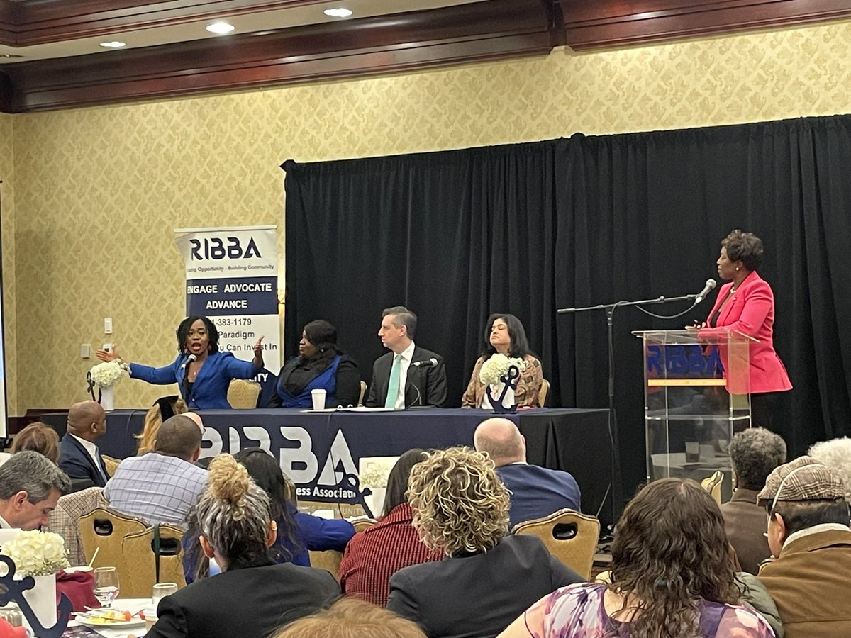 PaigeCParks's tweet photo. Policies for children & families should always be a part of economic strategy. There is no prosperity for our state without investments in kids. 4 year old Ari & Noah agree! These future business leaders & policy makers remind us of that today @RIBBABIZ legislative breakfast. ๐ฅฐ https://t.co/3gsJ5Xmix3