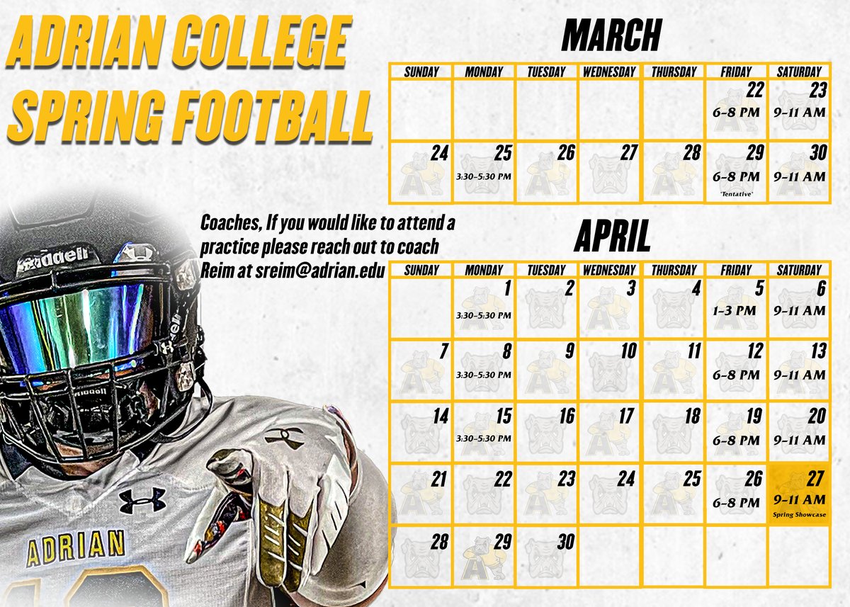 Adrian College Football tweet media