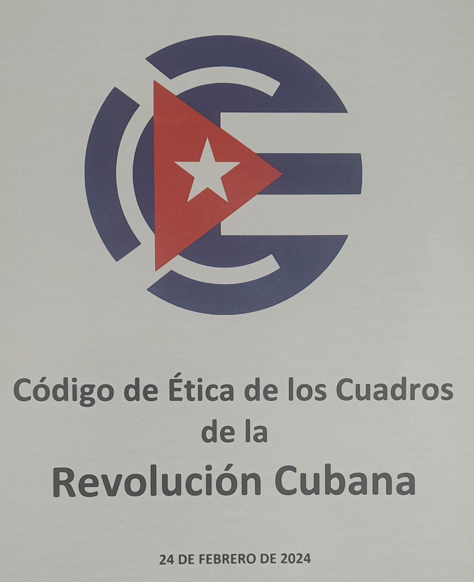 Mañana 24 de febrero al firmar el Código de Ética de los Cuadros de la #RevoluciónCubana, ratificaremos nuestro compromiso de Fidelidad y lealtad al #PartidoComunistaDeCuba,a #FidelPorSiempe,a #Raúl y al pueblo. <a href="/DrRobertoMOjeda/">Dr. Roberto Morales Ojeda</a> <a href="/PartidoPCC/">Partido Comunista de Cuba</a>