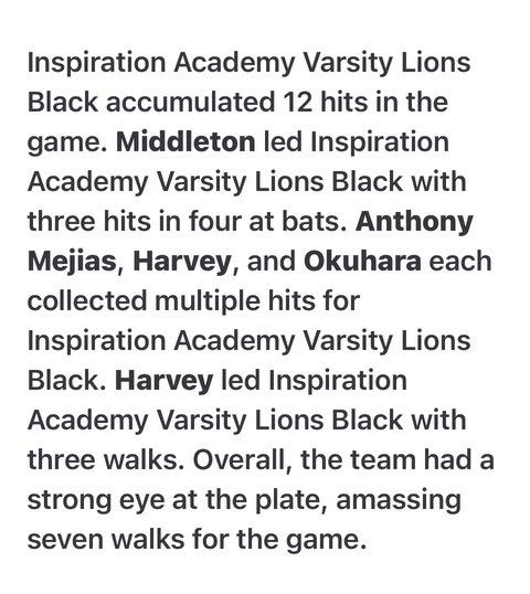 CooperMiddlet16's tweet photo. 3/4 last night with a walk @20_Beards @InspirationBSBL  Great team Win! https://t.co/oAv2UbuZGV