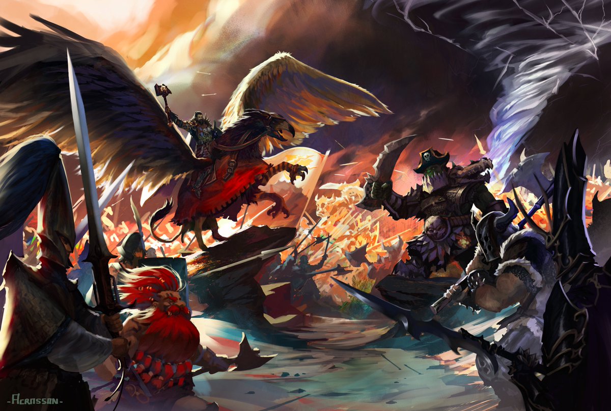 TromaFR's tweet photo. "Battle for Reikland"

Artwork made by @Acrassan1, with real leads/guildmasters from Warhammer Online for me !

RTs appreciated ❤️