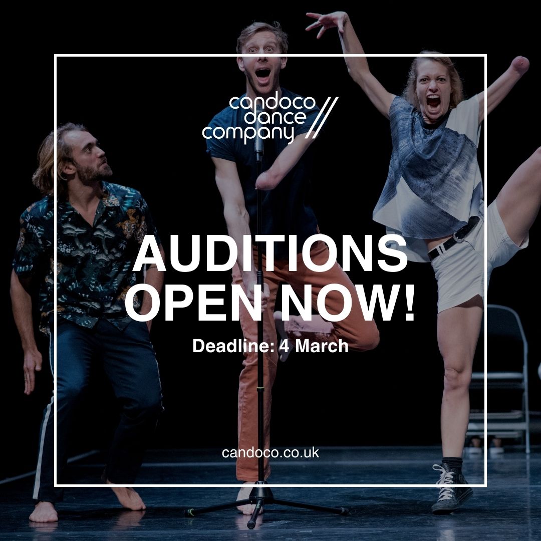 Our friends at @candocodance are auditioning for disabled and non disabled dancers to join their company and be part of their upcoming projects in Autumn 2024 - Autumn 2025 💫 Deadline 4 March | Learn more & apply now: candoco.co.uk/job/candoco-au…