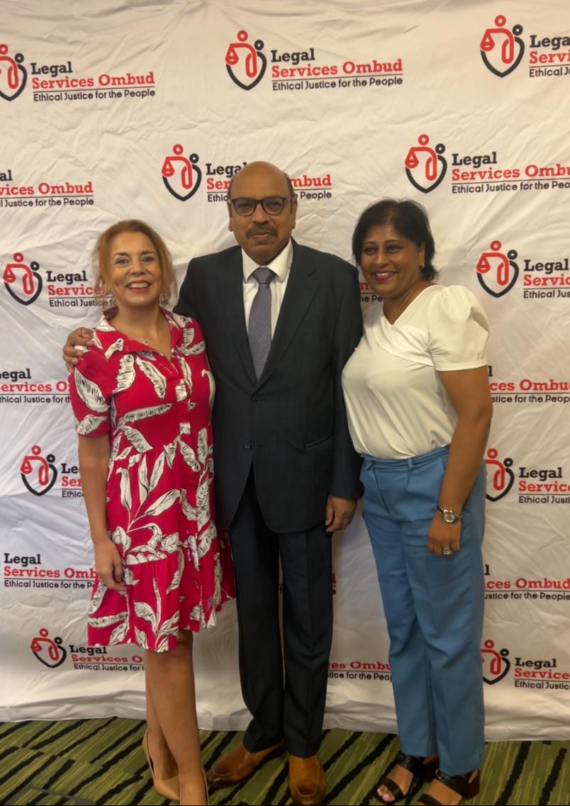 CouncilPractice's tweet photo. Left to Right: Ms Janine Myburgh, Chairperson of the LPC  with Judge Siraj Desai, the Legal Services Ombud, and Meerushini Govender, Chairperson of LPC Western Cape at a Public Engagement session held earlier today by the Office of the Legal Ombud in the Western Cape.

#LPC https://t.co/G3c32CzGhi