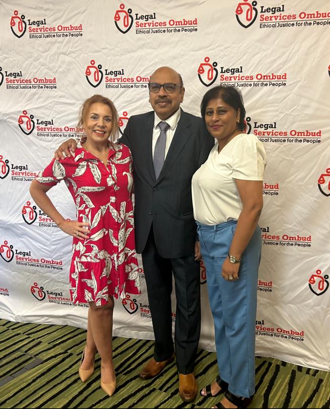 CouncilPractice's tweet photo. Left to Right: Ms Janine Myburgh, Chairperson of the LPC  with Judge Siraj Desai, the Legal Services Ombud, and Meerushini Govender, Chairperson of LPC Western Cape at a Public Engagement session held earlier today by the Office of the Legal Ombud in the Western Cape.

#LPC https://t.co/G3c32CzGhi