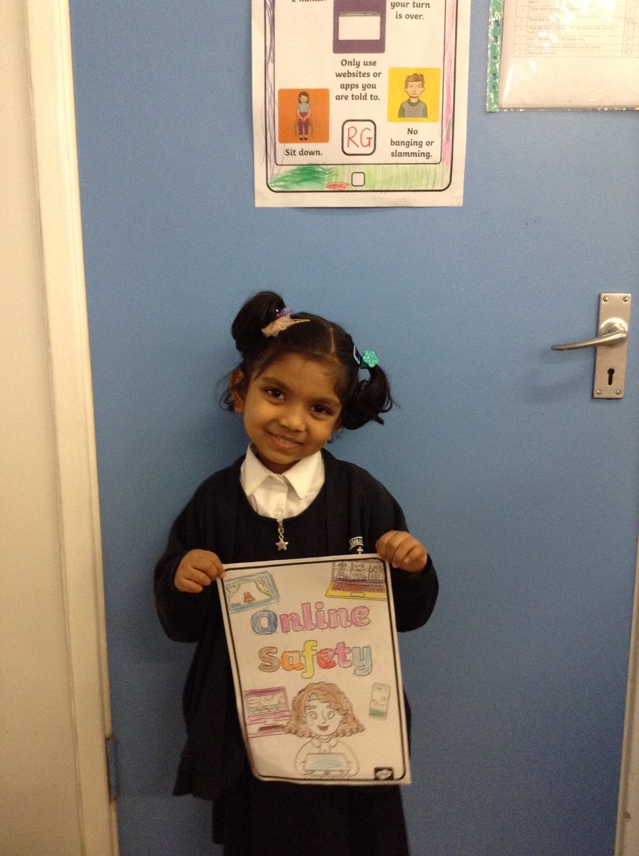 SoulsSchool's tweet image. On Safer Internet Day Reception listened to the story of Mo and Jazz and made posters to show how to stay safe online #saferinternetday2024