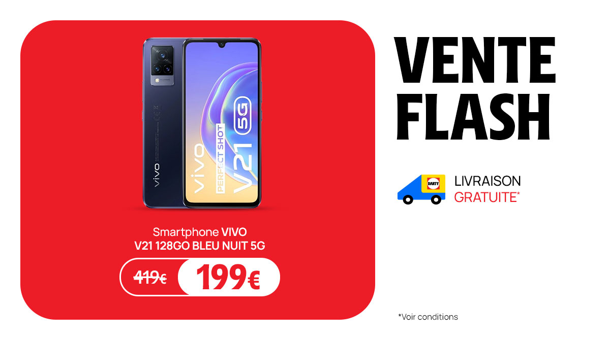 Darty_Officiel's tweet image. #VenteFlash 📱 Profitez d’une réduction de 220€ sur le smartphone Vivo V12. 🤩
👉 lc.cx/BHabZX