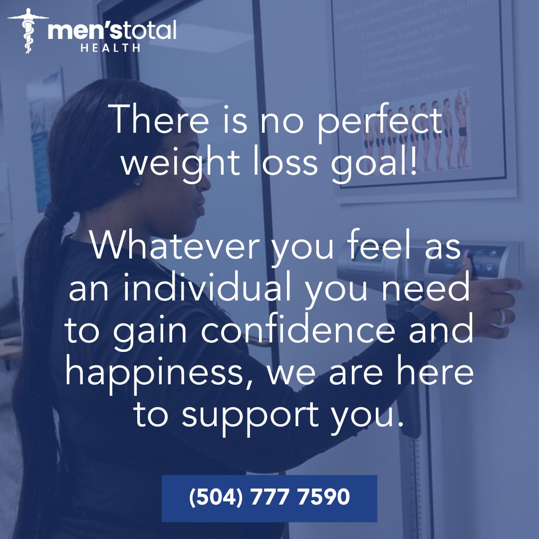 MensTotalHealth's tweet photo. At Men's Total Health, we understand there's no one-size-fits-all approach to weight loss. We want to help you feel confident and empowered in your journey to better health. Let's work together to achieve your unique goals!

📞 (504)-777-7590

💻 https://t.co/zhaZWG916L https://t.co/PPomHQQeSj