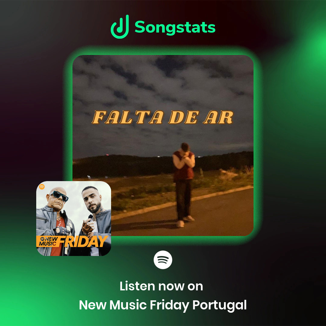 <a href="/ffontayne/">fontayne</a> Did you know that your track "Falta de Ar" got added to the editorial playlist 'New Music Friday Portugal' with over 66.2K Followers on Spotify! See immediately what's happening with your tracks on Songstats.