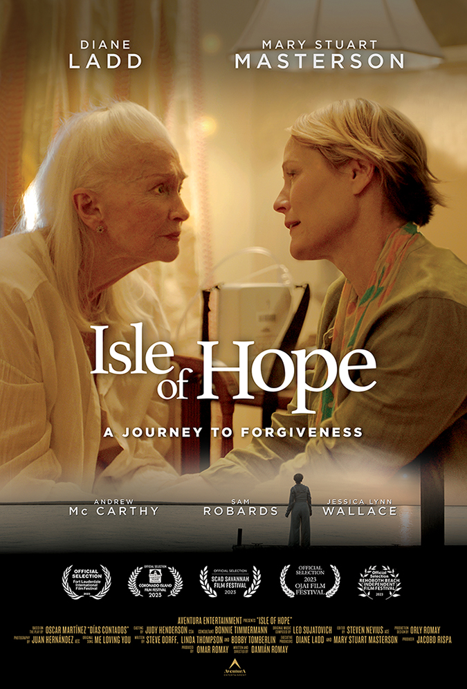 gablescinema's tweet photo. After a life threatening stroke, "Carmen" wakes up 15 years in the past. Multi- generational trauma unfolds, and the family is impacted permanently. #IsleofHope stars Diane Ladd, Mary Stuart Masterson, and Andrew McCarthy, now playing. https://t.co/RRvsXFLUXJ https://t.co/kfZ11Kpu46