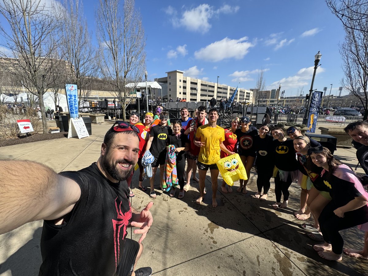 bpsdinfo's tweet photo. The Bethel Park High School Best Buddies program participated in the 2023 Cool Schools Polar Plunge on Friday morning at Acrisure Stadium on Pittsburgh’s North Shore. Bethel Park raised more than $3,500 for Special Olympics Pennsylvania. #bpproud https://t.co/Qwx0FmK0CC