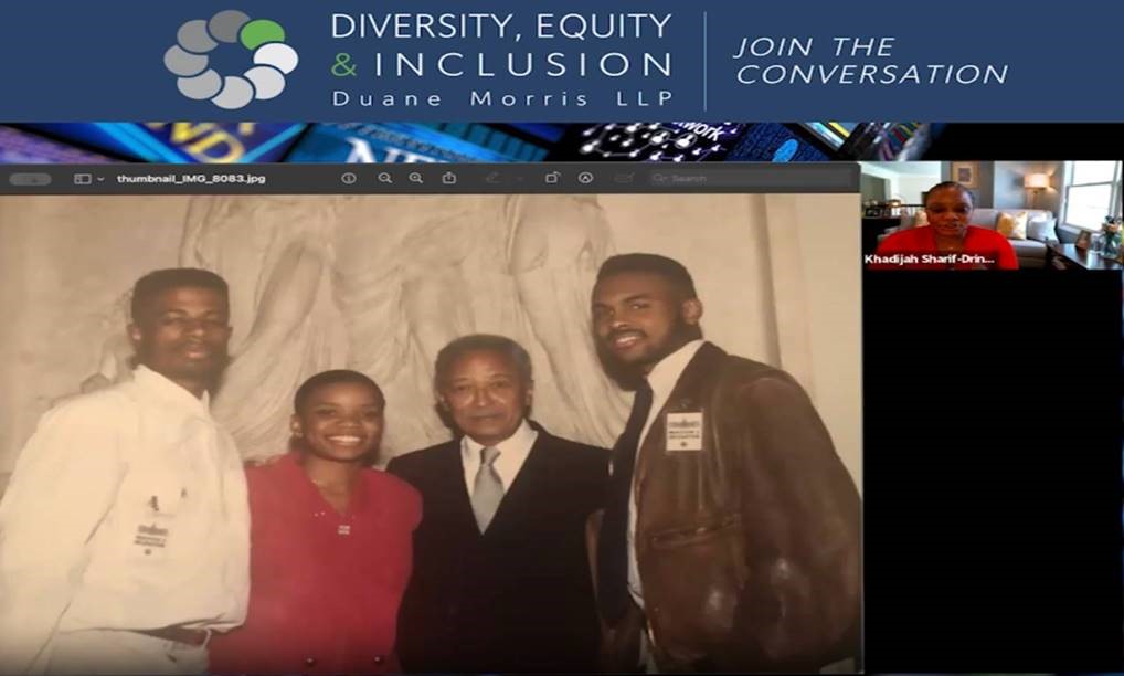 DuaneMorrisLLP's tweet photo. In a celebration of Black History Month, @JosephKWest was joined by Khadijah Sharif-Drinkard who currently serves as Senior Vice President of Business Affairs for @ABC News.

Full Webinar Replay: https://t.co/tt4yZWNXhq https://t.co/UuG7Vuf9tx