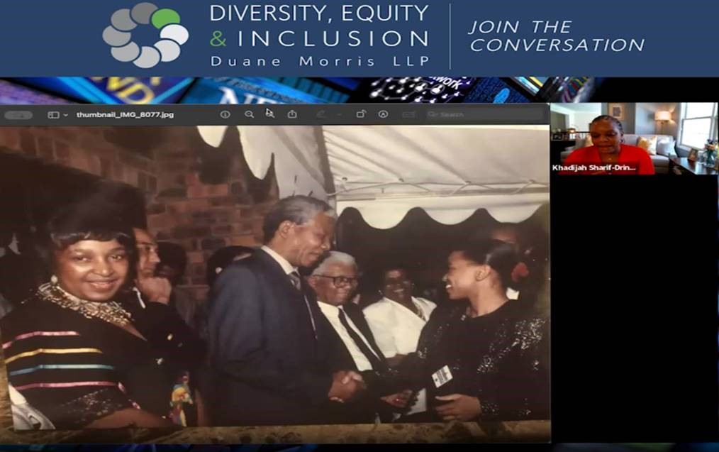 DuaneMorrisLLP's tweet photo. In a celebration of Black History Month, @JosephKWest was joined by Khadijah Sharif-Drinkard who currently serves as Senior Vice President of Business Affairs for @ABC News.

Full Webinar Replay: https://t.co/tt4yZWNXhq https://t.co/UuG7Vuf9tx