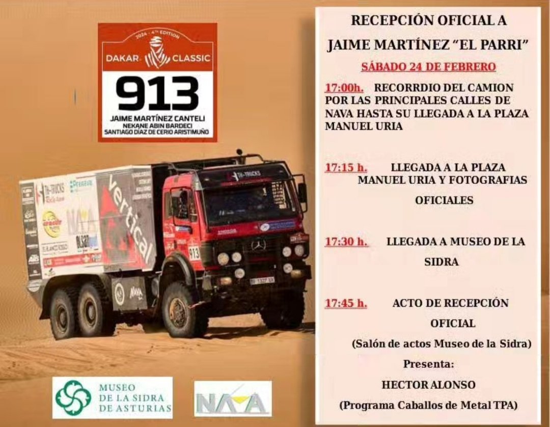 DePilona's tweet photo. #nava @dakar #asturias   🏁🚛💨 #parri @CulturaNava @NavaDeportes @dxtasturiano https://t.co/0QK79HeTsy